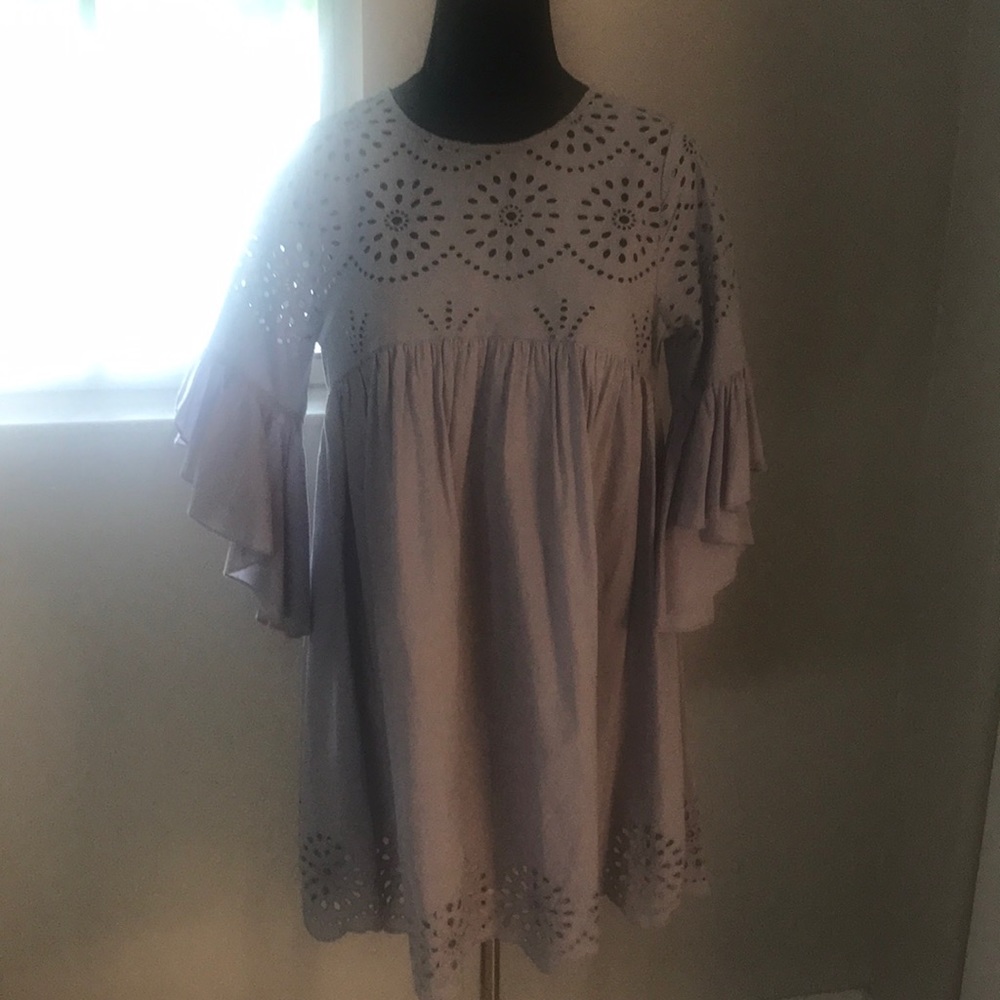 Baby blue Zara basic dress
